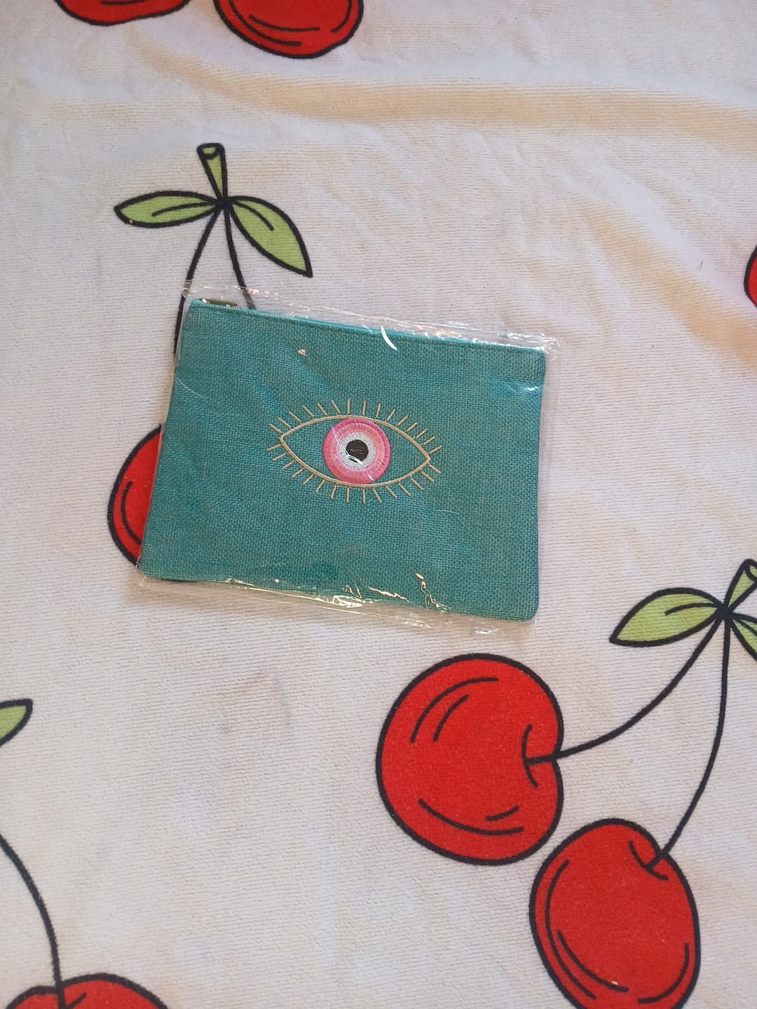 Pochette Italienne Œil Rose Porte-Bonheur